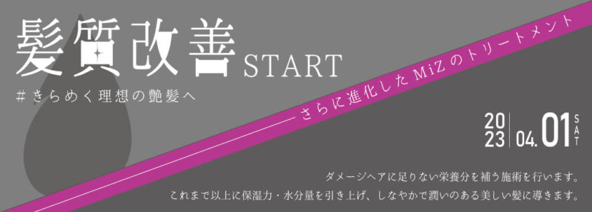 髪質改善トリートメント始めます